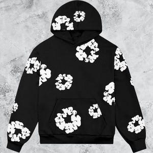 Denim Tears Wreath Hoodie – Unisex Cotton Pullover in Black