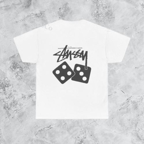 Rare Stüssy Dice Tee Black White, Vintage Streetwear , Skate