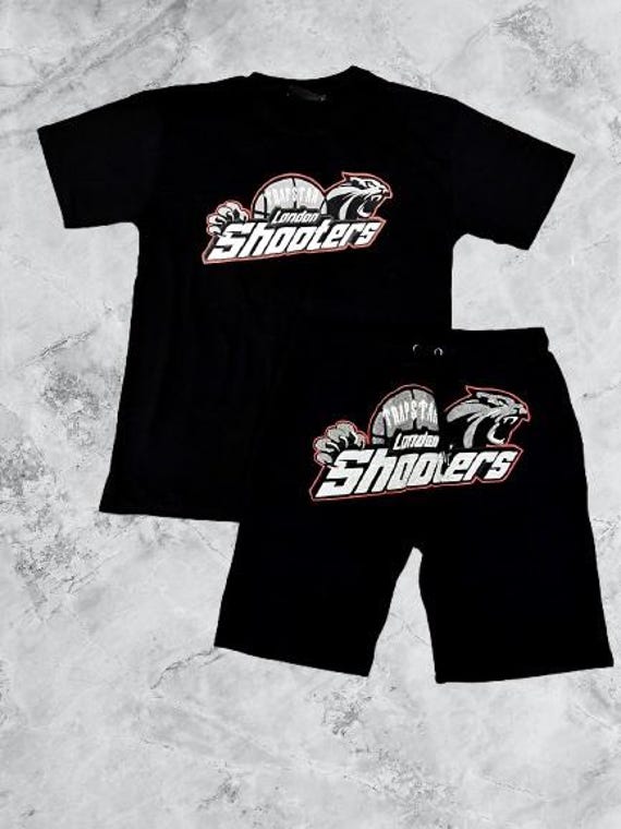 Trapstar Shooters T-shirt & Shorts Set | Black/red