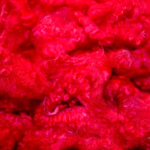 Red Wensleydale Wool Locks: 5-8 inch Fiber for Spinning & Felting