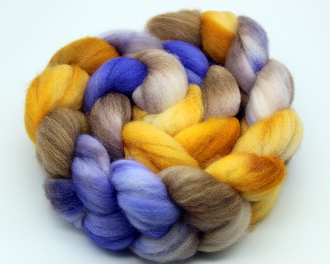 Handdyed Super Wash Merino Wool Top for Spinning. Super Wash Merino Top