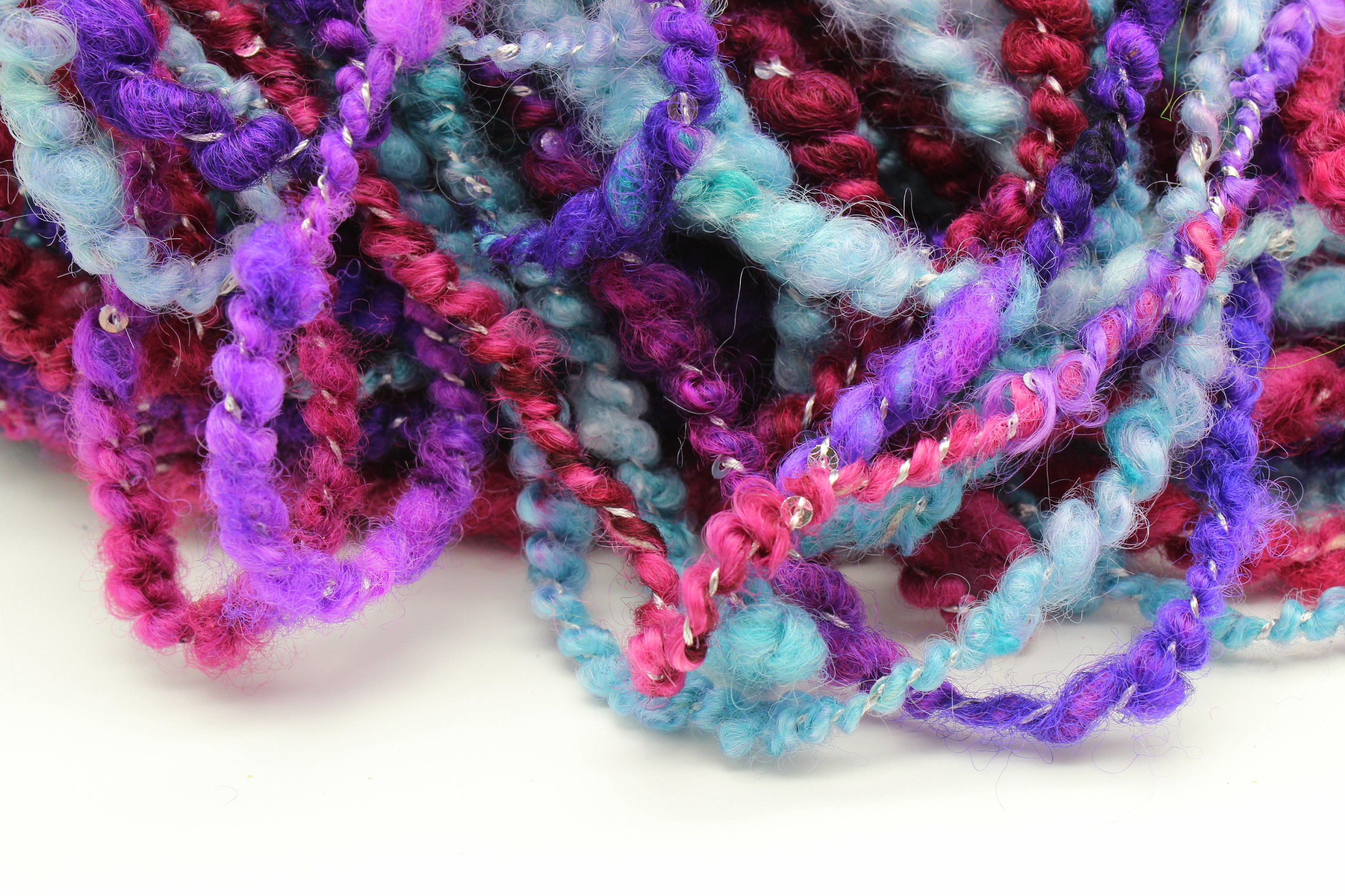 Bulky Art Yarn Wensleydale Corespun on Silk. Knitting Yarn of | Etsy