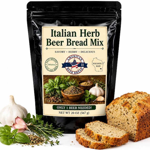Italian Herb Beer Bread Mix – Just Add One Beer! Easy Homemade Artisan Bread