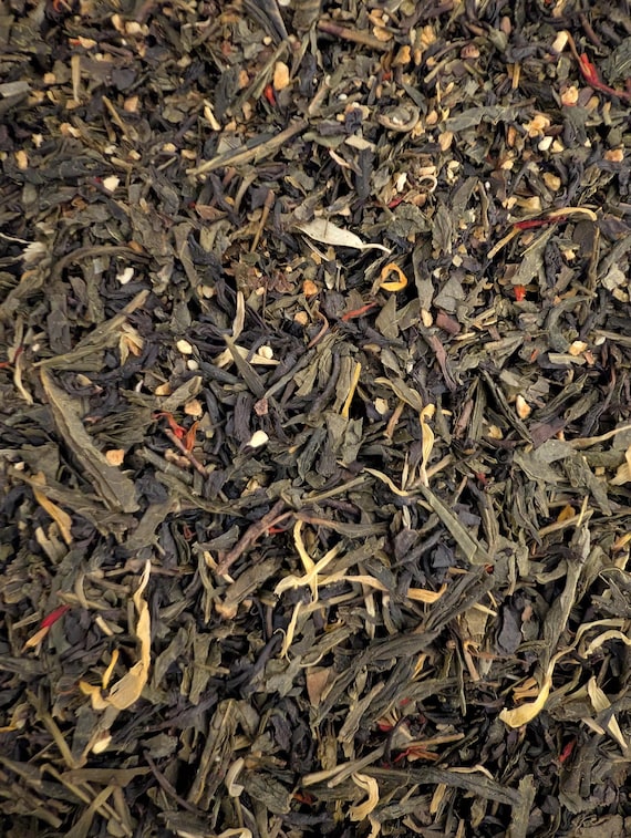 Mandarin Mango Fusion Loose Leaf Green Tea, Tropical Mango Citrus Blend, Handcrafted Tea, Hot or Iced, 2 oz