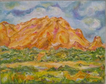 Colorado Mountain Painting - Original Mountain Painting - Garden of the Gods - 14 x 11 Painting - Colorful Landscape -