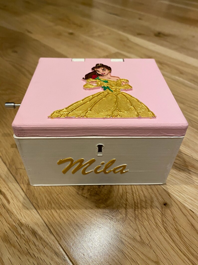 Personalized Belle Beauty and the Beast Musical Jewelry Box Etsy
