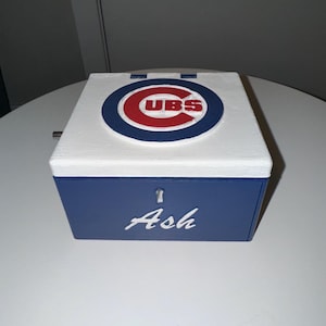 Personalized Phillies Baseball Keepsake or Jewelry Box-plays take me out to the ballgame-3D printed, hand-painted