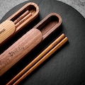 Engraved Chopsticks Set in Box, Personalized Wood Japanese Chopsticks, Sushi Lover Birthday Gift, Custom Keepsake