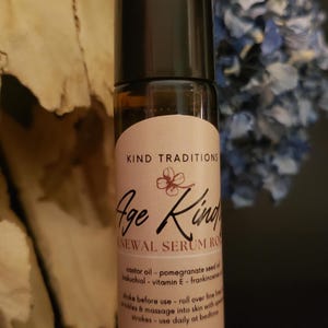 Age Kindly anti-aging serum roller with castor oil, bakuchiol, pomegranate seed oil