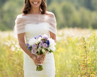tulle bridal wrap