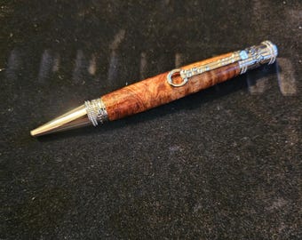 Stabilized Box Elder Burl Chrome Horse Pen Unique  Handmade Custom Pen