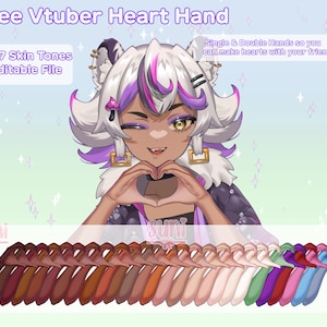Vtuber Asset Heart Hands