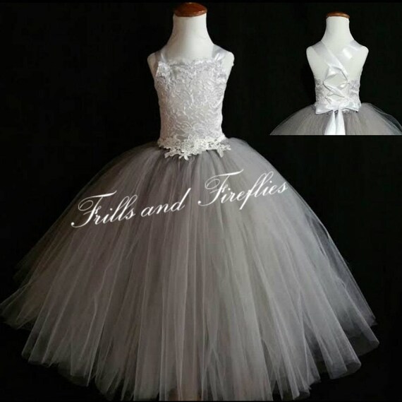 girls silver bridesmaid dresses