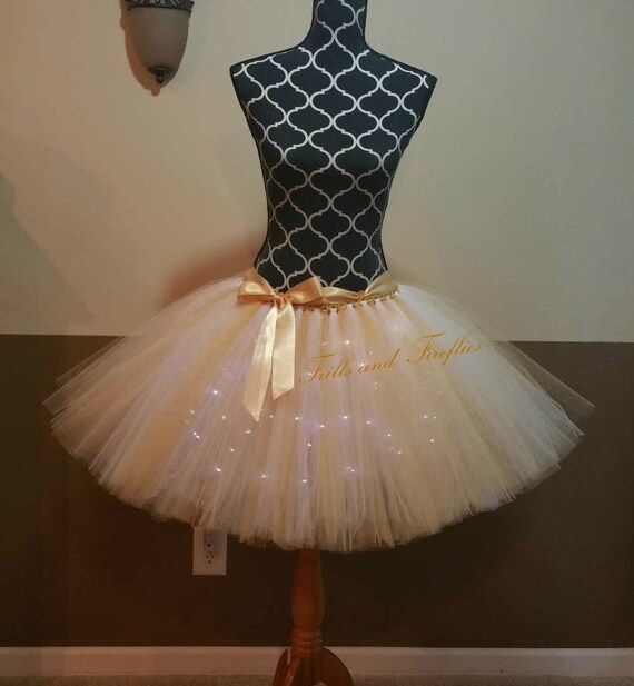 Gold Led Tulle Skirt Light Up Tulle Skirt Tutu With Etsy