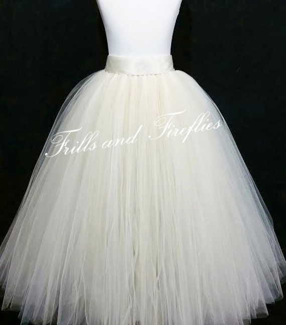 white tulle maxi dress