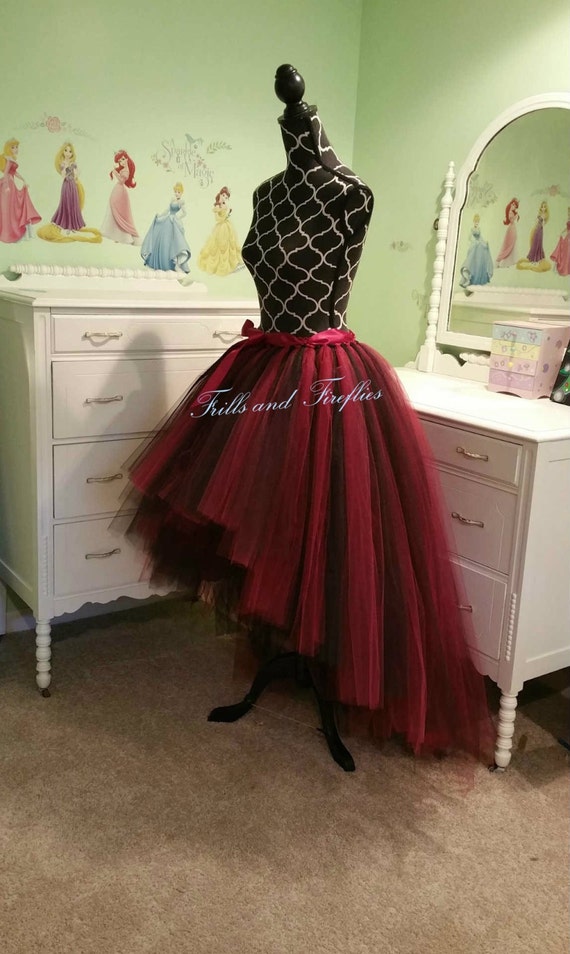 black high low tulle skirt