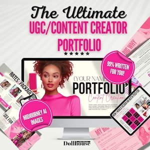 De ultieme portfoliosjabloon voor UGC Content Creator: volledig bewerkbaar in Canva
