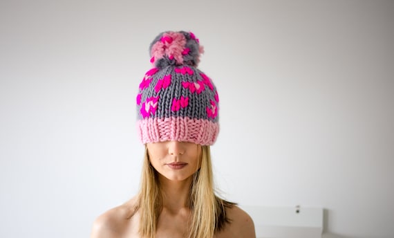 Animal Print Hot Pink Beanie Hat - Etsy UK