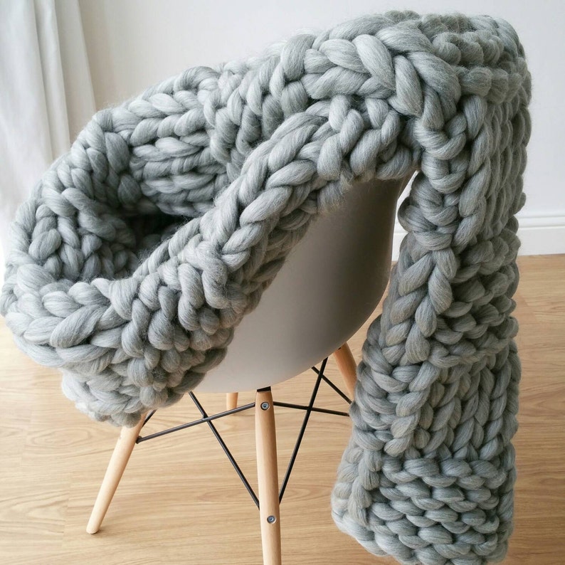 Chunky Knit Blanket Luxury Bed Runner Etsy