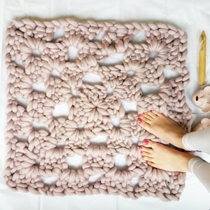 Super Chunky Crochet Kit DIY or Ready Made Giant Granny Square