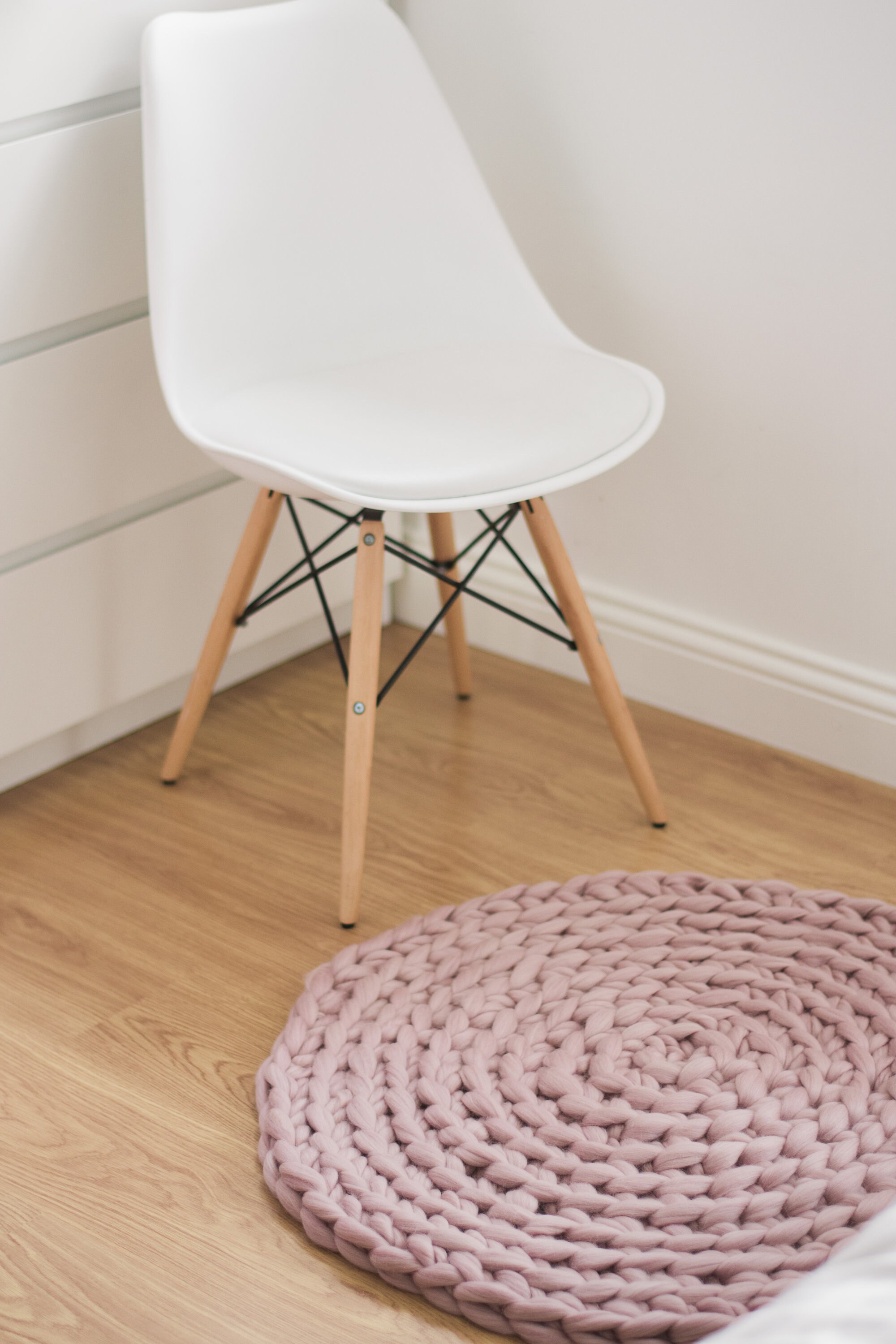 Chunky Knit Round Rug Etsy
