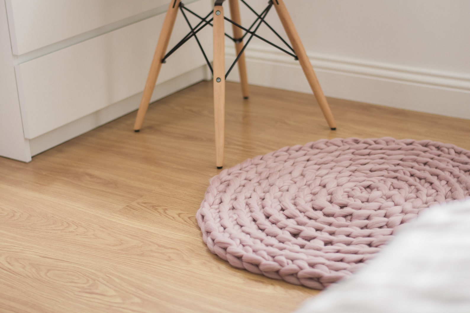 Chunky Knit Round Rug Etsy