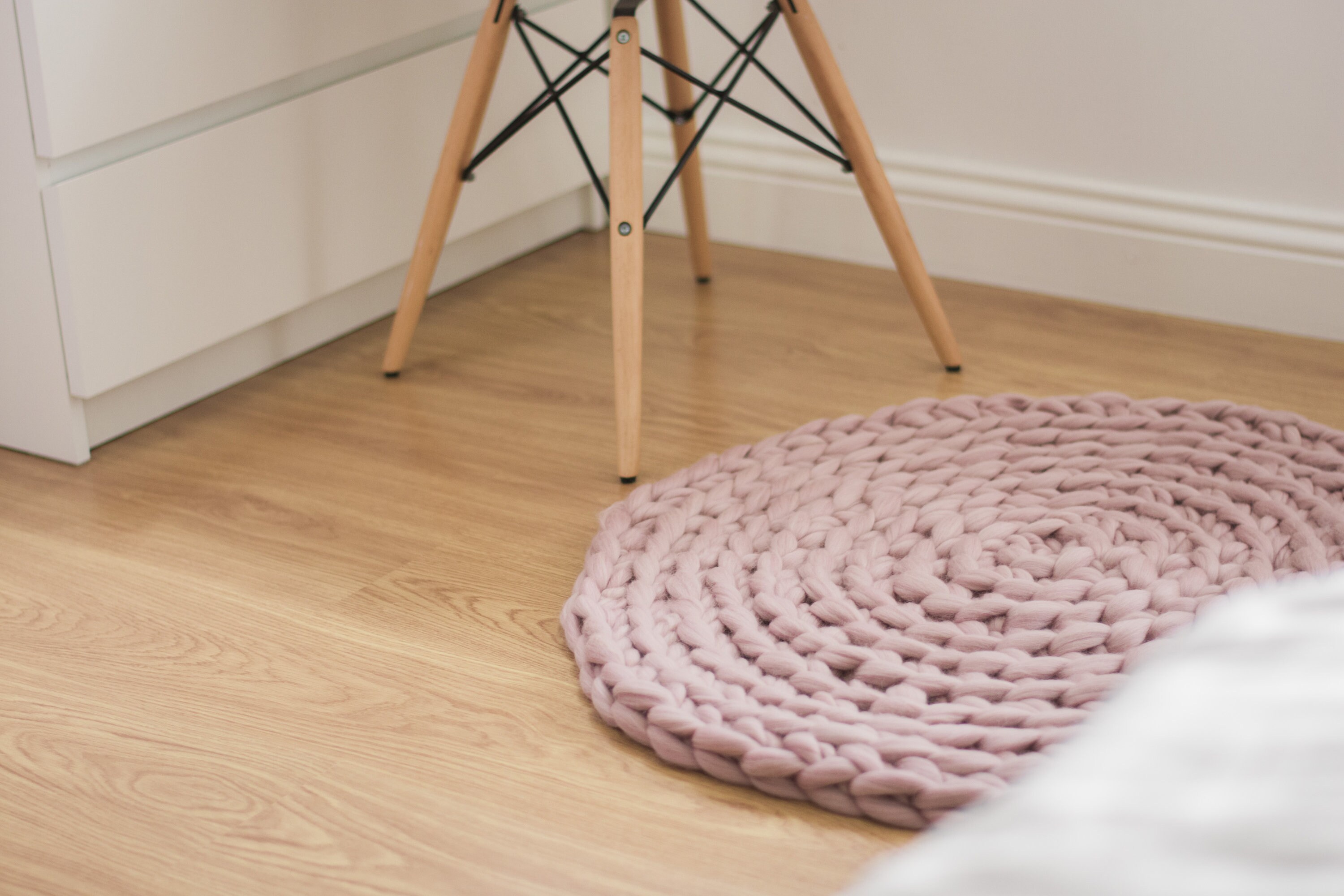 Chunky Knit Round Rug Etsy