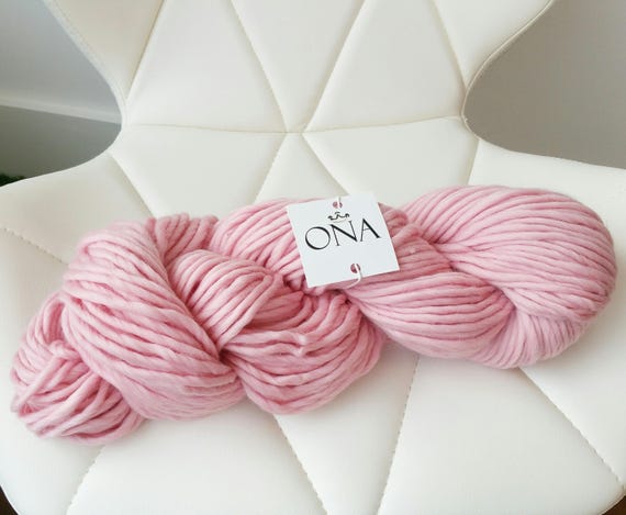 Super Chunky Yarn Merino Wool Knitting Yarn Candy Floss Pink