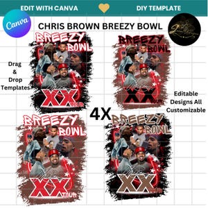 Chris Brown Breezy Bowl XX Shirt Design, Bootleg Canva Template, Concert Shirts PNG, Digital Design, T- Shirt Design, DTF, Sublimation