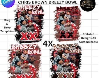 Chris Brown Breezy Bowl XX Shirt Design, Bootleg Canva Template, Concert Shirts PNG, Digital Design, T- Shirt Design, DTF, Sublimation