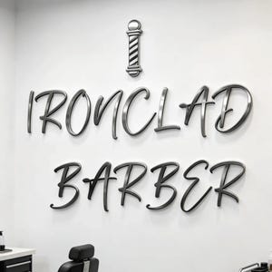 barber laser cut sign