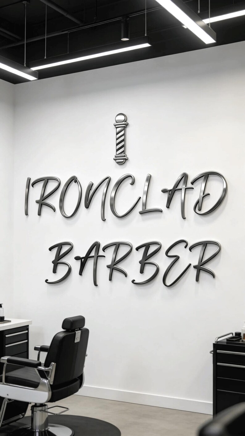 barber laser cut sign