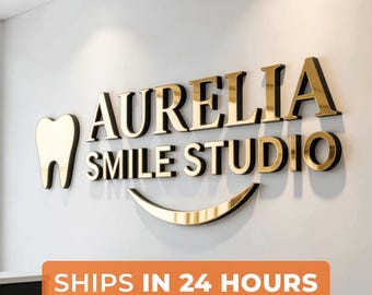 Custom 3D Business Sign, Personalized Company Sign, Laser Cut Logo Sign, Sign for Office, Dentist Sign, Beauty Salon Sign Business Signboard