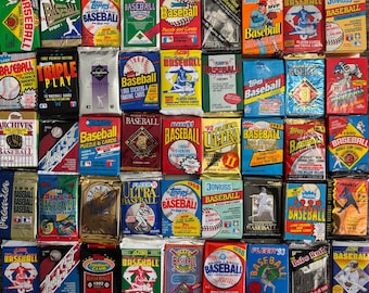Vintage Unopened Baseball Cards: 20 Packs PLUS Bonus Superstar Cards