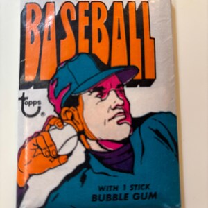 Confezione di carte da baseball Topps del 1972 non aperte