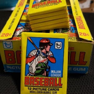 Confezione di carte da baseball Topps del 1979 non aperte
