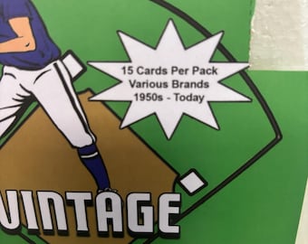 Five Packs Vintage Baseball Cards– Repacked Wax