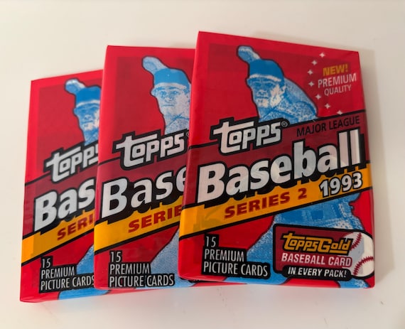 3 Packs 1993 Topps Baseball Cards Unopened Packs Series Two - Etsy