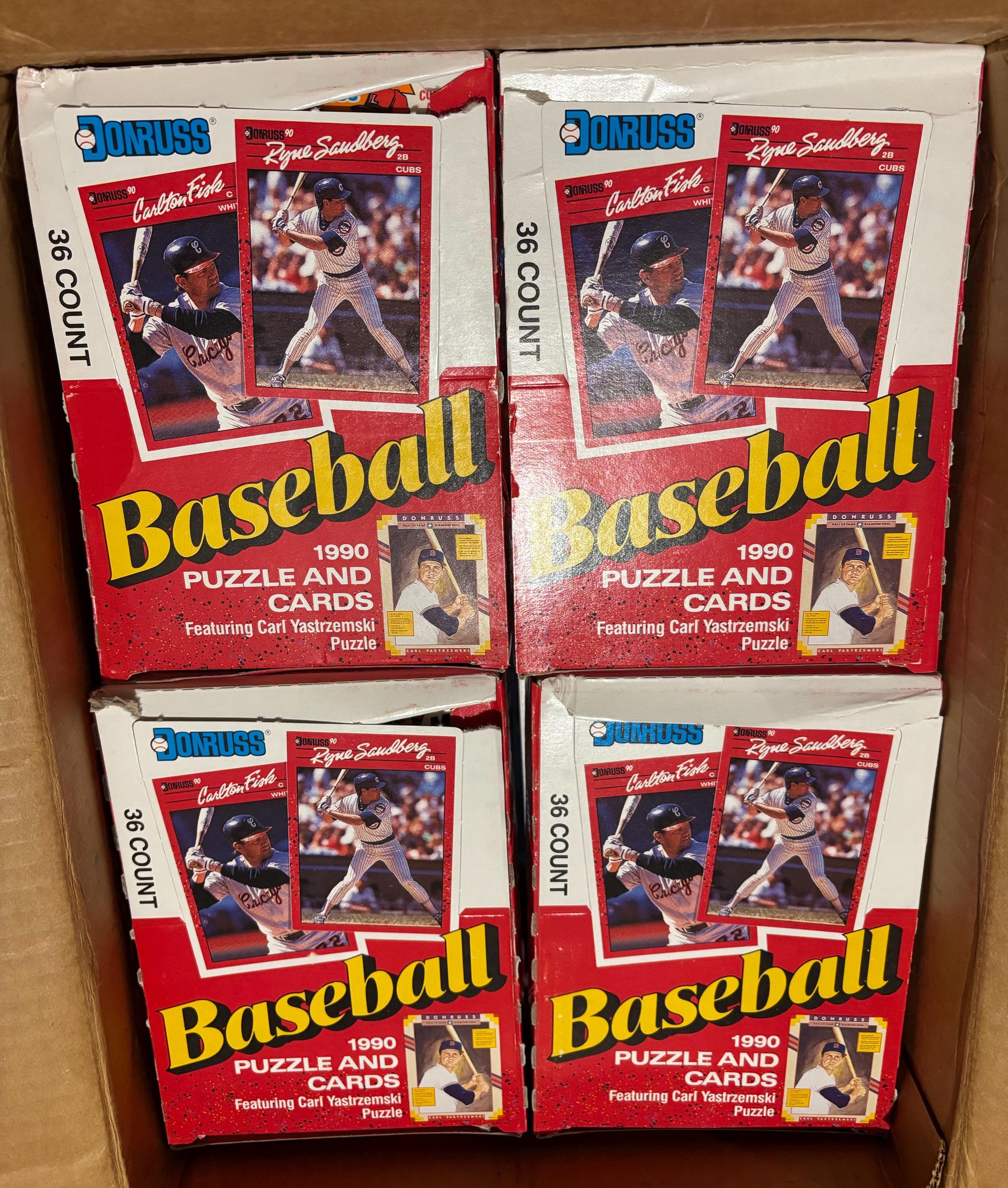 10 Packs 1990 Donruss Baseball Cards Unopened Wax Packs Case Fresh