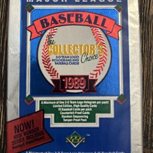 1989 Upper Deck Baseball non aperto ONE Foil Pack Ken Griffey Jr. Randy Johnson RC possibili