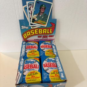 3 confezioni di carte da baseball Topps del 1989 in cera