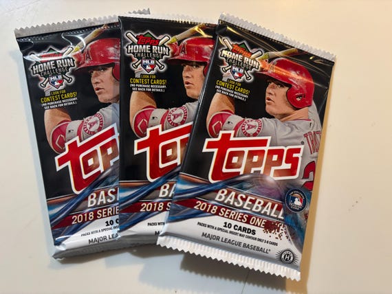 3 Packs From a Fresh 2018 Topps Series 1 Baseball Hobby Box - Etsy