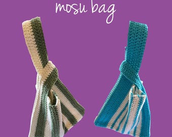 Crochet Mosu Bag | Japanese Knot Tote with Cotton Yarn | Minimalist Handbag