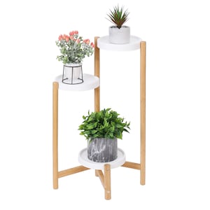 Bamboo Plant Stand, 3 Tier Tall Corner Plant Stand Holder & Plant Display Rack