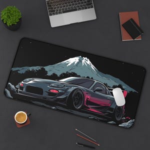 Mazda RX7 Mousepad Cool Gifts for Guys Racing Car Desk Mat Gaming Mousepad Desk Top Accessories Gift for Gamer Boyfriend Desk Mat XXL