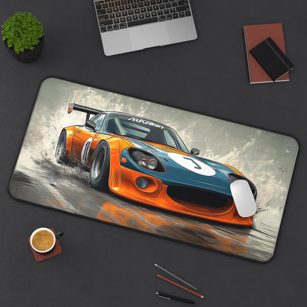Mazda RX7 Mousepad Gaming Mousepad Desk Mat XXL Black and White Racing ...