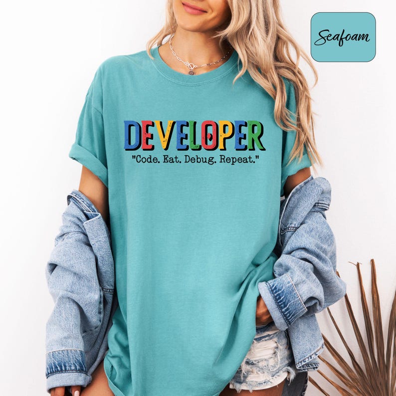 Developer Shirt, Code Eat Debug Repeat Tee, Funny Programmer, Software Developer Gift T Shirt, Funny Developer Tee, Coding Humor Tee image 3