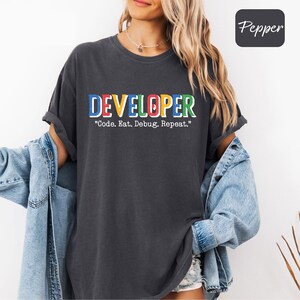 Developer Shirt, Code Eat Debug Repeat Tee, Funny Programmer, Software Developer Gift T Shirt, Funny Developer Tee, Coding Humor Tee image 9