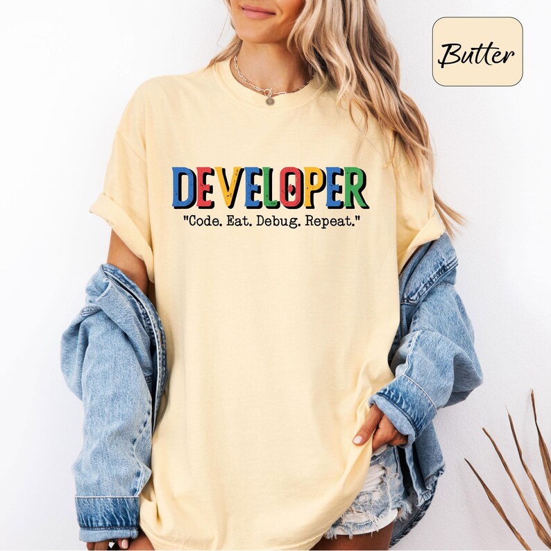 Developer Shirt, Code Eat Debug Repeat Tee, Funny Programmer, Software Developer Gift T Shirt, Funny Developer Tee, Coding Humor Tee image 1