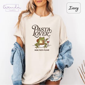 Retro Pasta Liebhaber Frosch Tshirt, Retro Pasta Womens Comfort Farben Shirt, Pasta Fanclub Geschenk Shirts, Geschenk für Pasta Liebhaber Tshirt, Pasta Tshirt